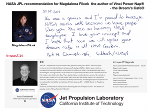 NASA JPL recommendation for Vinci Power Nap®